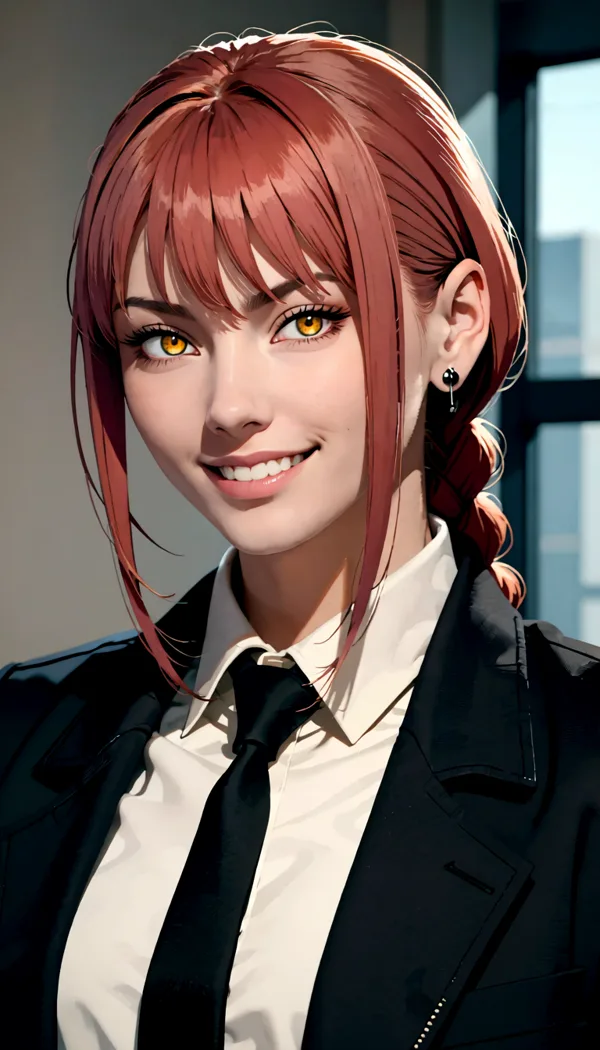 Makima from Chainsaw Man, AI fan art portrait