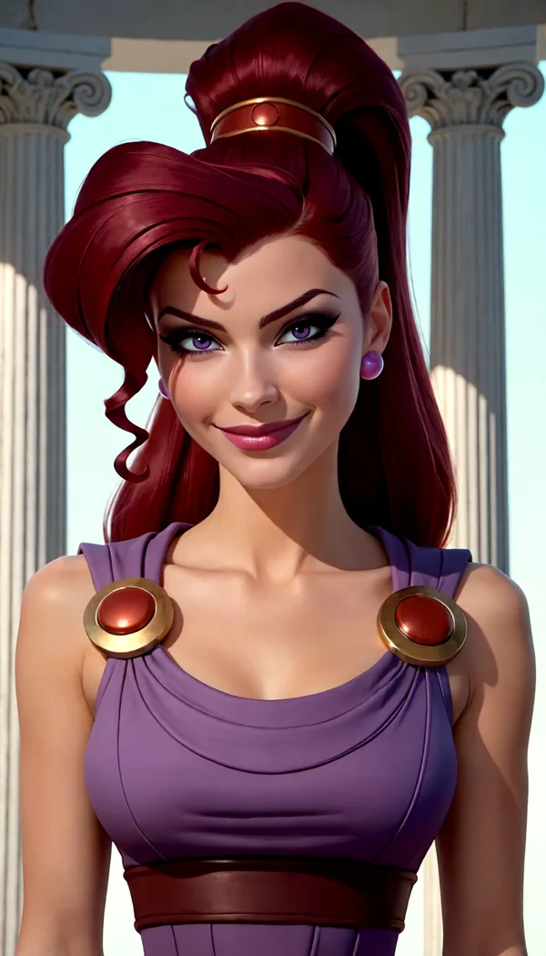 Megara from Hercules, AI fan art portrait